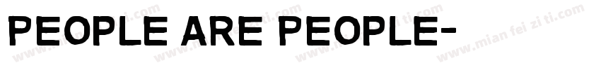 People Are People字体转换